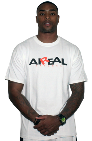 AiReal Apparel Logo Mens Tee Shirt in White - Click Image to Close